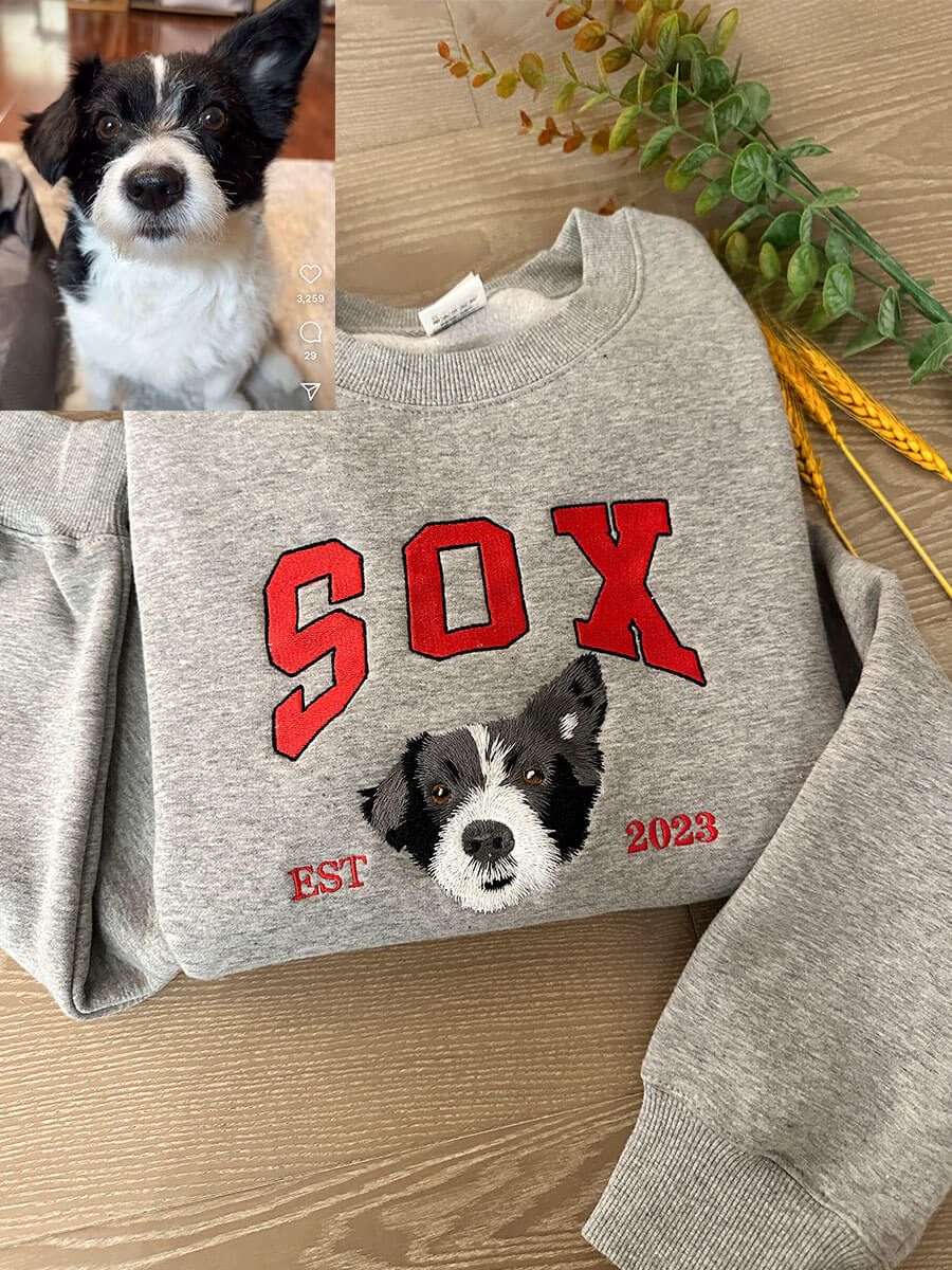 Felpa personalizzata con ricamo dalla tua foto, con cappuccio personalizzato con muso di gatto e nome del gatto