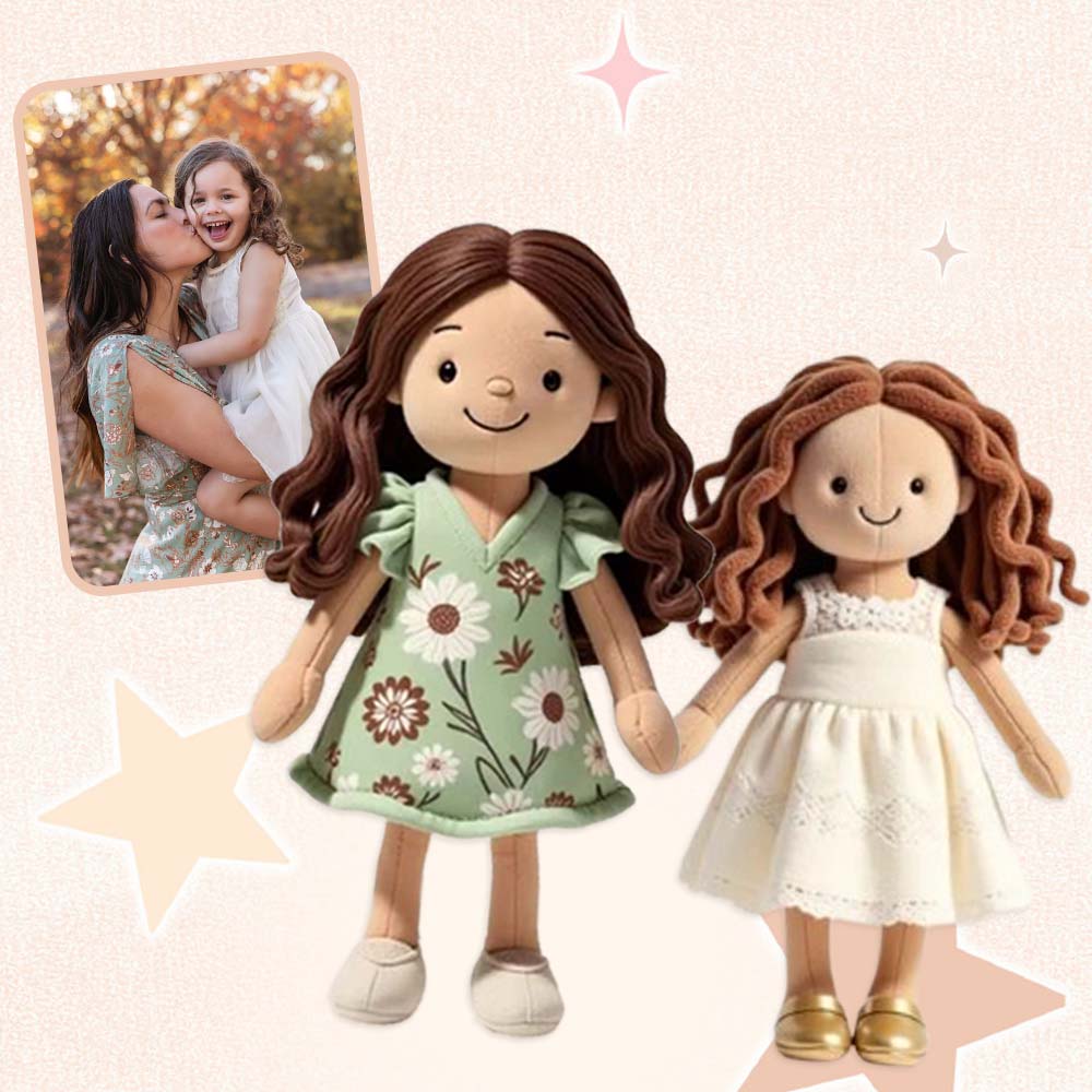 Portachiavi di peluche personalizzato con foto delle feste, regalo per la mamma