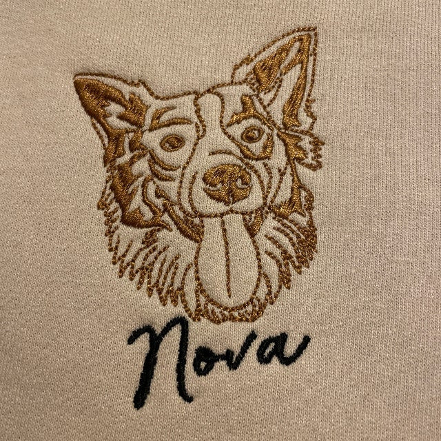 Felpa personalizzata con ricamo a forma di cane, felpa personalizzata Varsity, regali per proprietari di cani