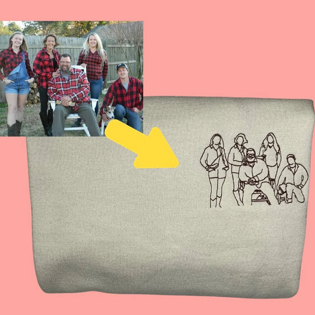 Felpa Con Ritratto Fotografico Personalizzato Ricamato, Regalo Per La Festa Della Mamma