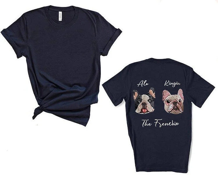 Felpa con cappuccio personalizzata ricamata con testa personalizzata, regalo carino per gli amanti degli animali