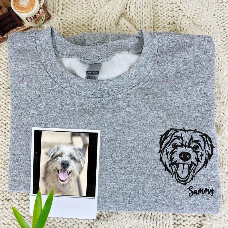 Felpa personalizzata con ricamo a forma di cane, felpa personalizzata Varsity, regali per proprietari di cani
