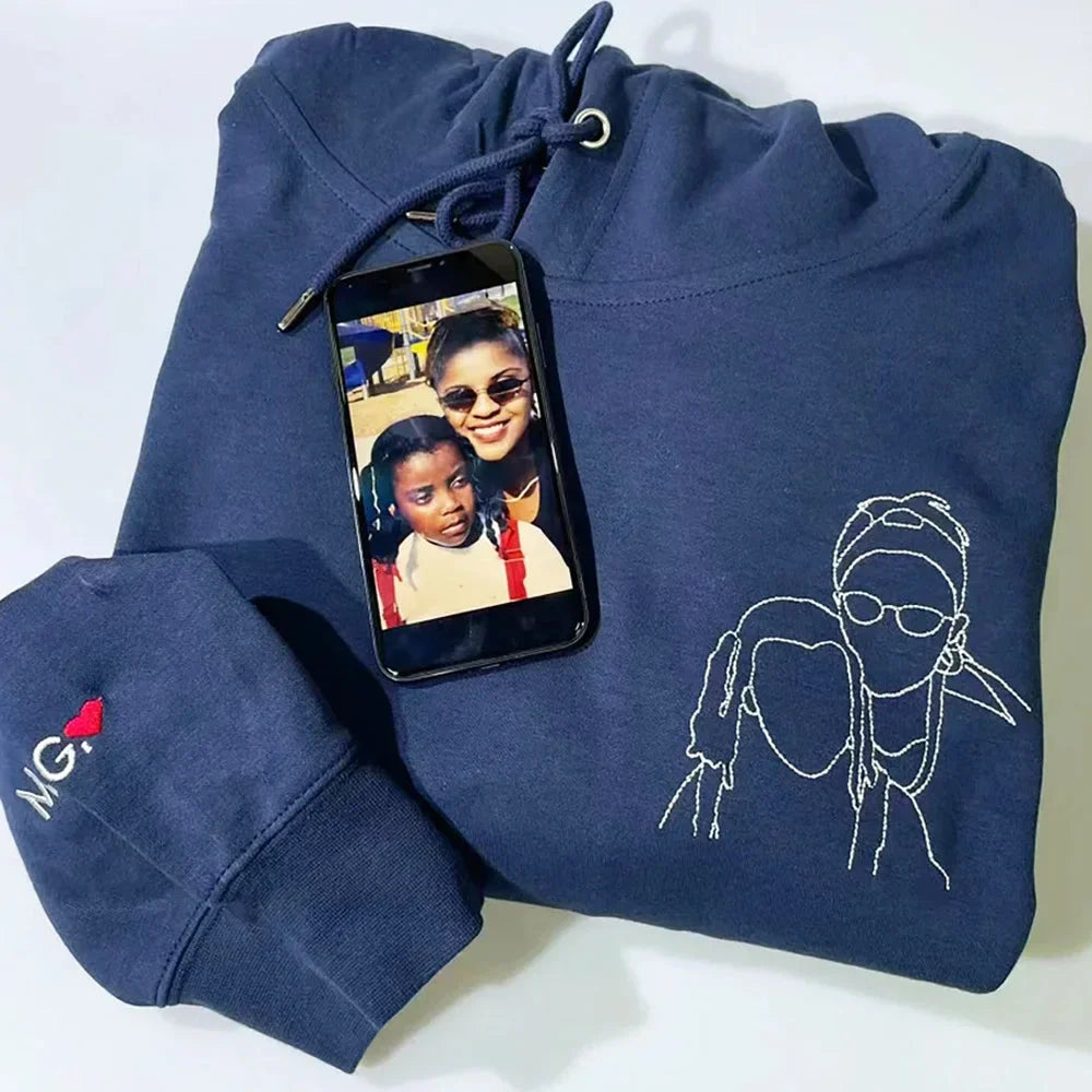 Speciale Festa Della Mamma: Felpa Con Foto Personalizzata "Ricordi Ricamati"