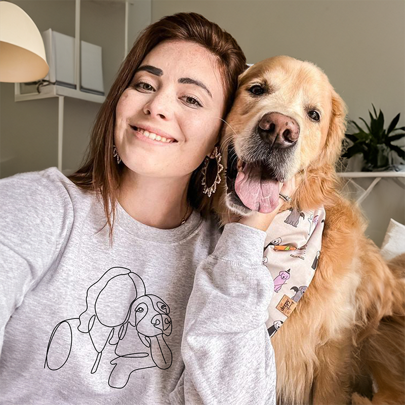 Felpa con cappuccio ricamata personalizzata, regalo per animali domestici