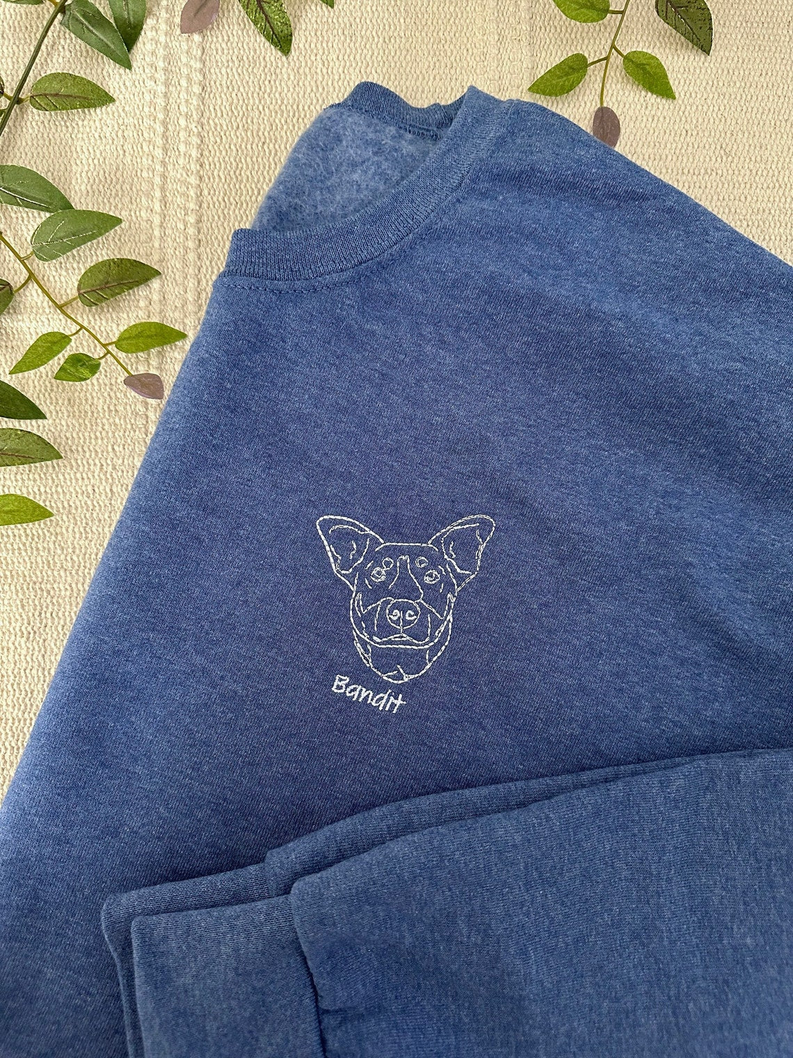 Felpa girocollo con ritratto di animale domestico personalizzato, regalo con volto di animale domestico personalizzato