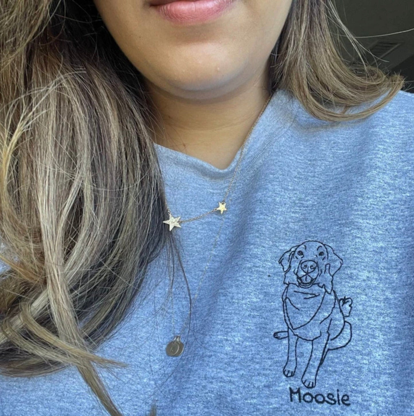 Felpa girocollo con ritratto di animale domestico personalizzato, regalo con volto di animale domestico personalizzato