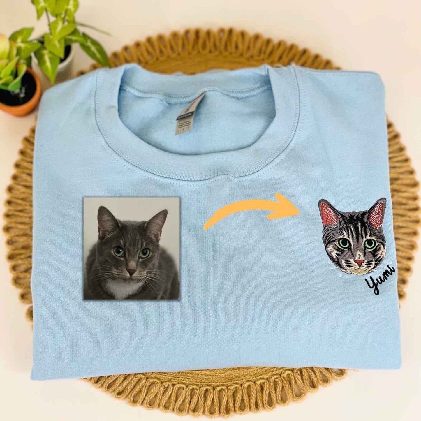 Felpa personalizzata per mamma di cani con viso di animale domestico ricamato, felpa personalizzata con ricamo per animali domestici, ricamo per amanti degli animali, regalo per amica, regalo per lei