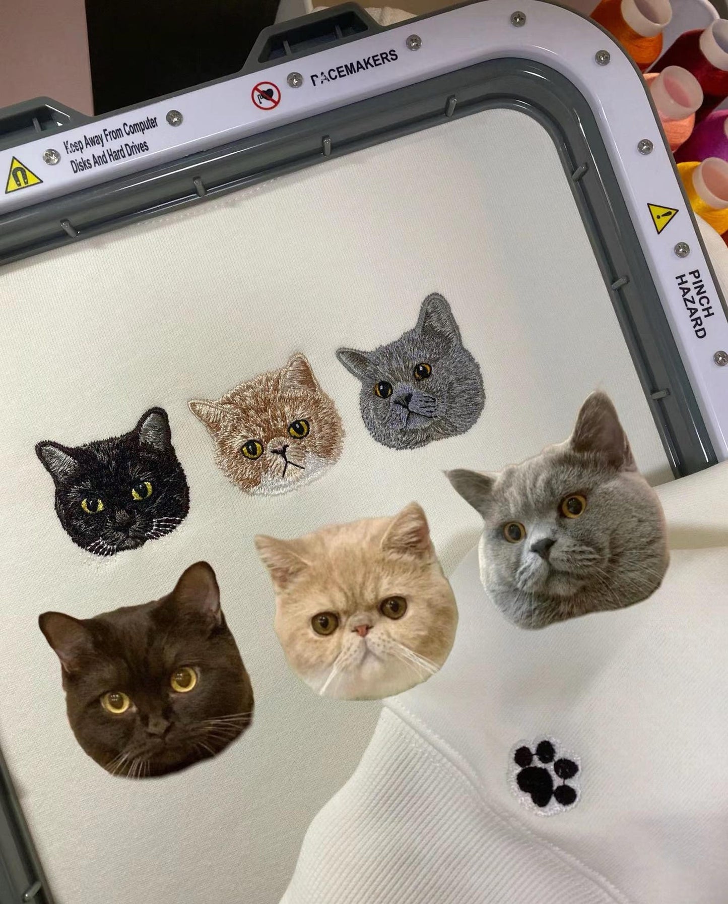 Felpa personalizzata con ritratto di cane ricamato, felpa con cappuccio personalizzata per animali domestici, felpa personalizzata per animali domestici con volto di animale domestico ricamato