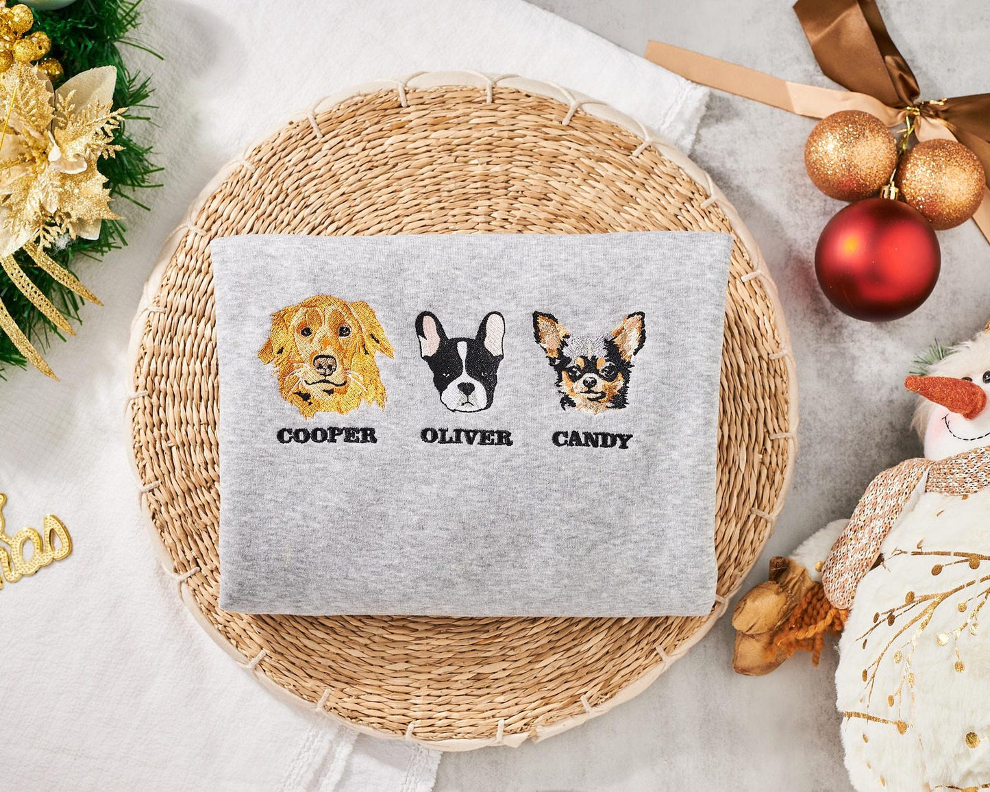 Maglietta personalizzata ricamata per animali domestici, felpa con cappuccio, felpa ricamata personalizzata, regalo per le vacanze, felpa ricamata, regalo per gli amici