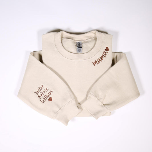 Felpa personalizzata con ricamo "mamma" e nome del bambino: Eve, felpa con cappuccio personalizzata con ricamo mamma, abiti per compleanno mamma, regali per la gravidanza