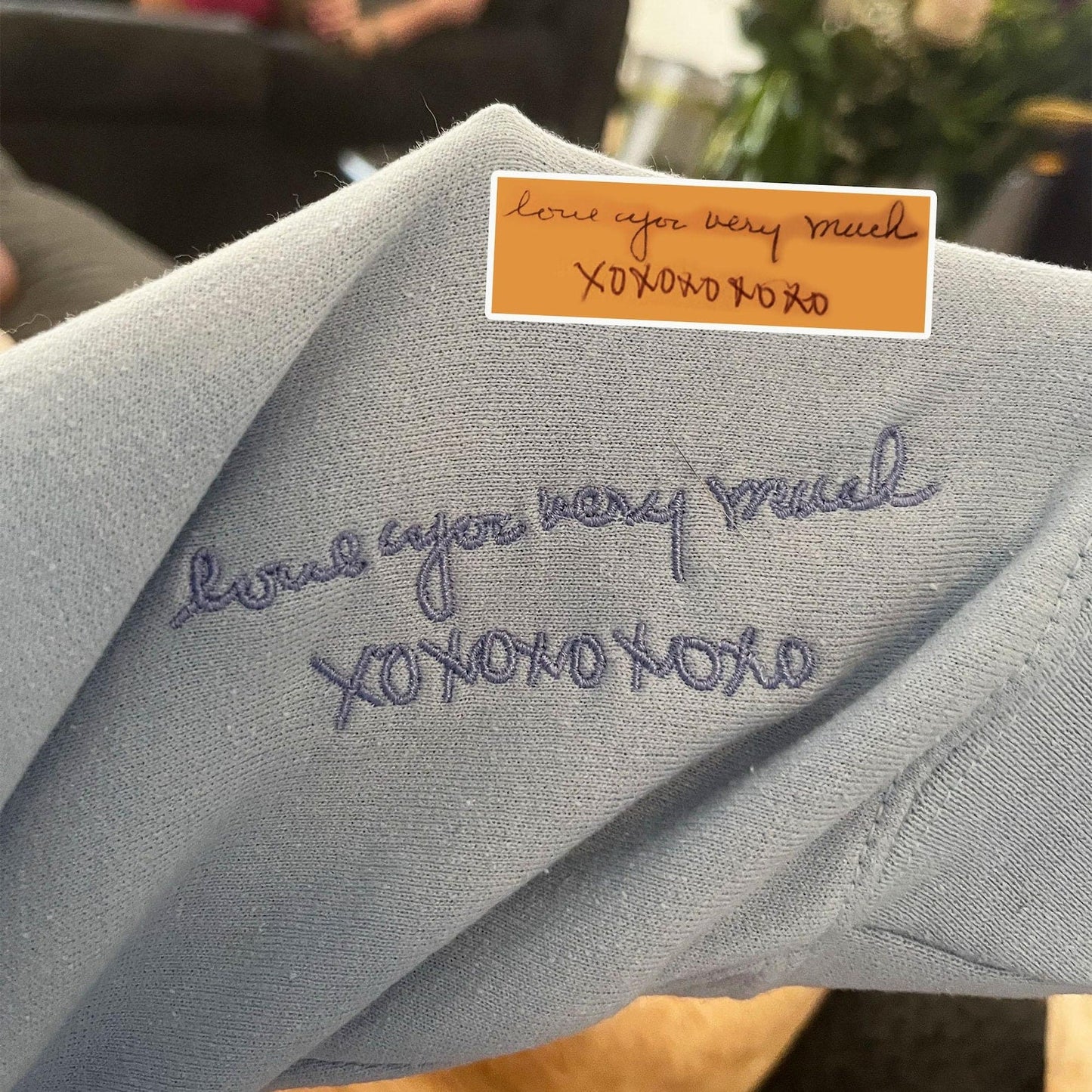 Felpa personalizzata con ricamo della tua scritta, maglietta con messaggio di coppia ricamato, felpa coordinata per coppia, regalo personalizzato per lui e per lei
