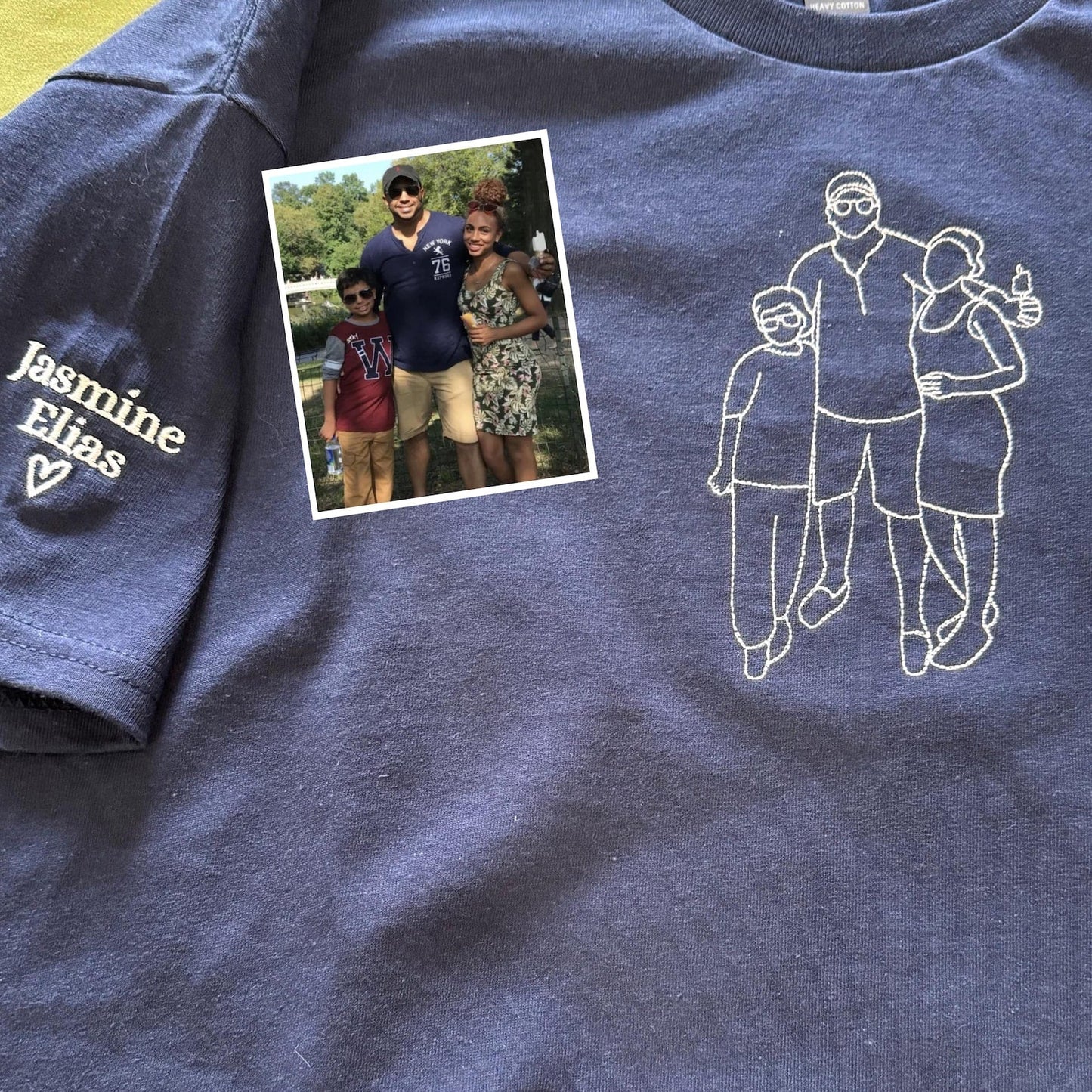 Felpa Con Cappuccio Personalizzata Ricamata Per Papà E Figlia | Felpa Personalizzata Per Papà | Felpa Con Cappuccio Per Papà | Foto Di Famiglia | Ritratto Di Famiglia | Regalo Di Natale