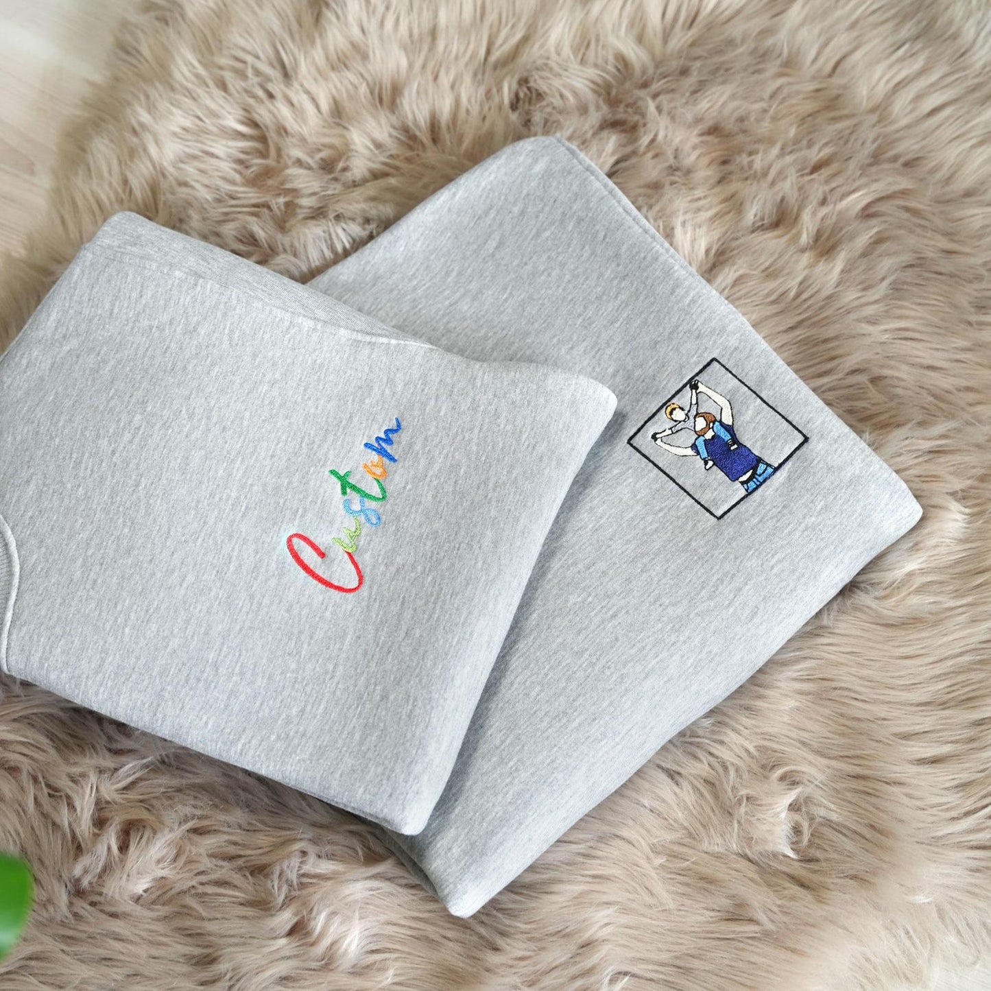Felpa personalizzata con ritratto ricamato da foto, felpa con cappuccio ricamata personalizzata, regalo per papà, regalo per lui, girocollo personalizzato