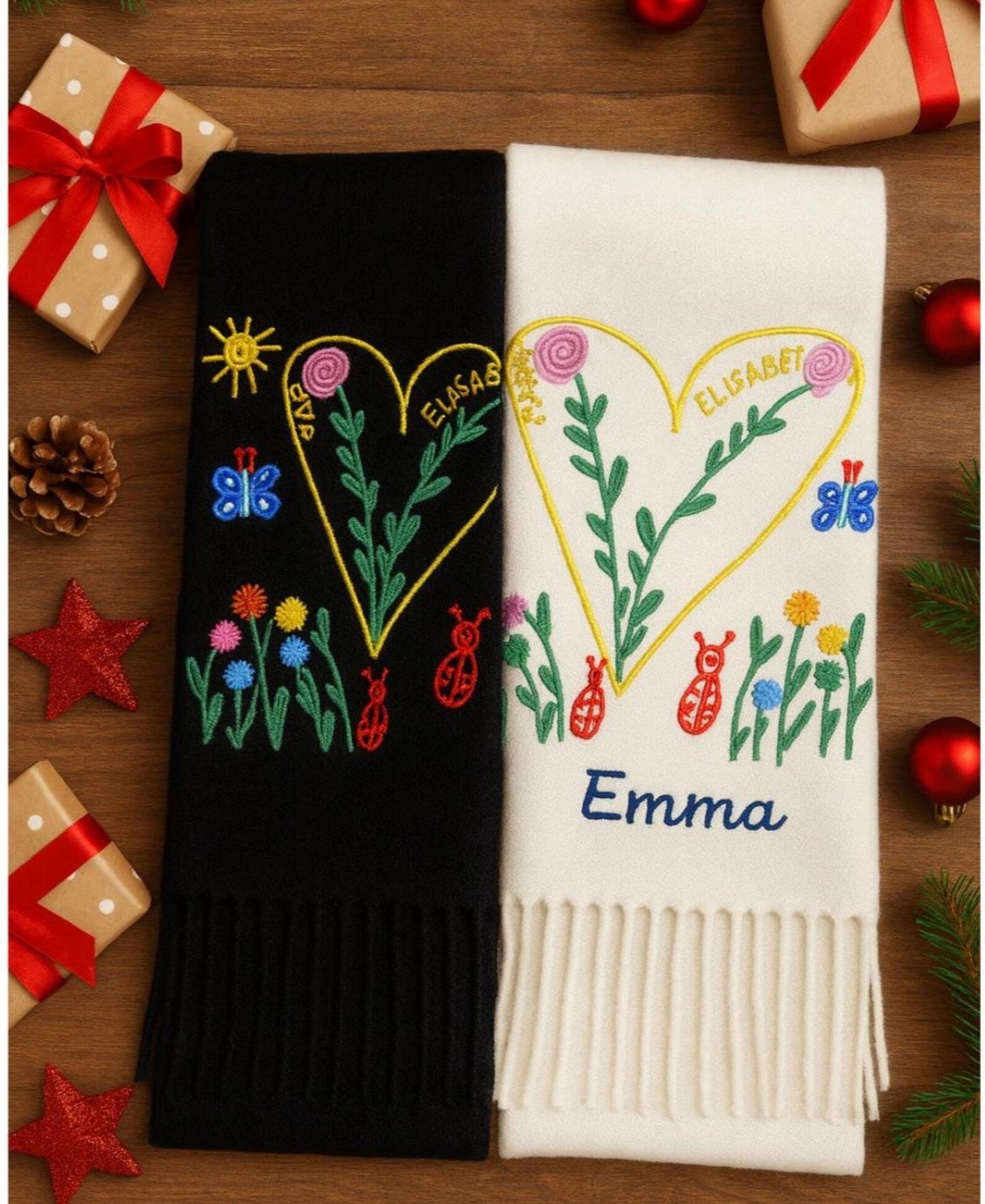 Sciarpa di lana ricamata: regalo unico e dichiarazione invernale