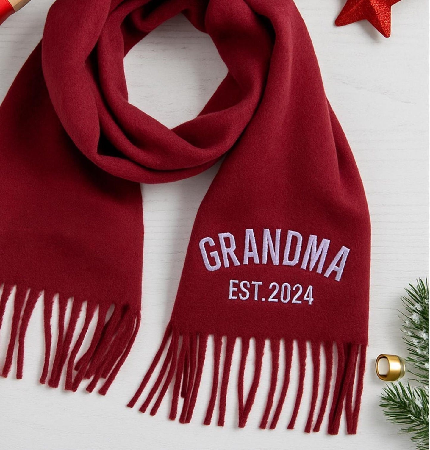 Sciarpa di lana ricamata individualmente – Fatta a mano e personalizzata per te