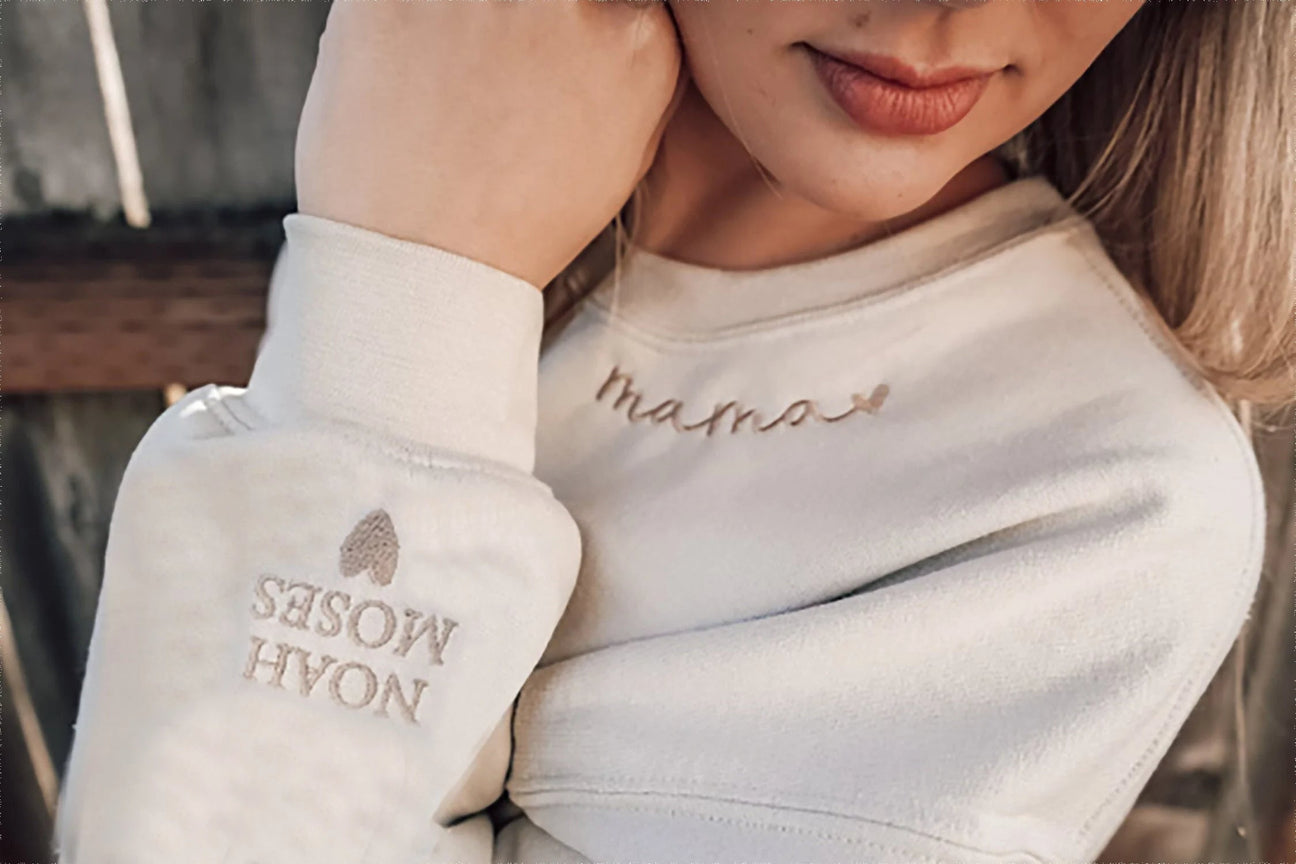 Felpa Con Ricamo "Mamma", Maglietta Personalizzata Con Nomi Di Bambini, Annuncio Di Gravidanza Per Neomamme, Regalo Per La Festa Della Mamma, Nomi Di Bambini