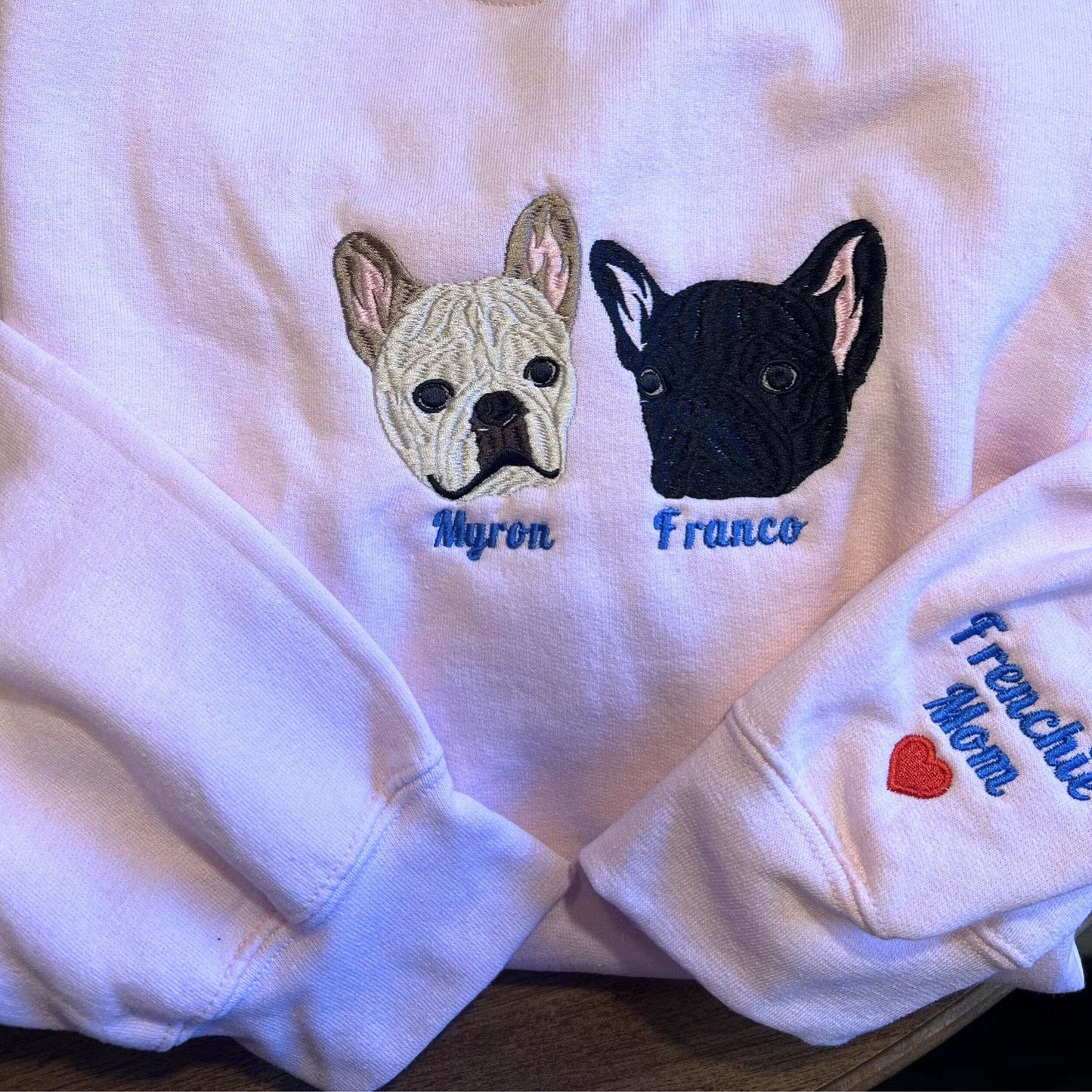 Felpa personalizzata con ricamo per animali domestici con la tua foto, cane/gatto personalizzato con ricamo fotografico, felpa con cappuccio/scollo rotondo personalizzata, regalo di compleanno/felpa per animali domestici/regalo