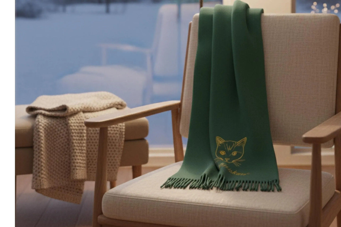 Sciarpa ricamata personalizzata con ritratto di animale domestico: il regalo perfetto per i proprietari di animali domestici