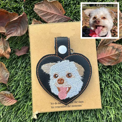 Portachiavi Con Ricamo Personalizzato Per Animali Domestici Portachiavi Con Ricamo Personalizzato Per Animali