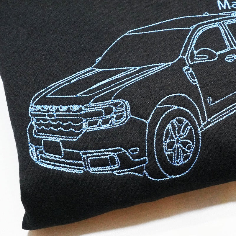 Felpa con cappuccio per auto personalizzata ricamata, felpa per auto personalizzata ricamata, regalo personalizzato per papà, maglietta per auto personalizzata, regalo di felpa personalizzata per lui