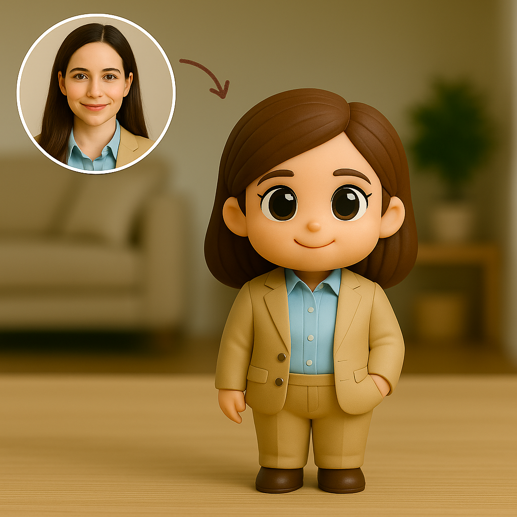 Action figure 3D personalizzata da foto, statuetta personalizzata per insegnanti, mini figure 3D personalizzata, regalo per educatori