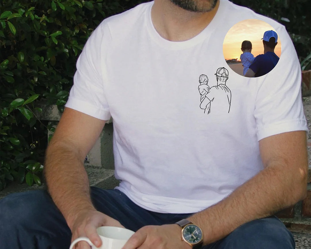 Felpa Con Cappuccio Ricamata Personalizzata Per Papà