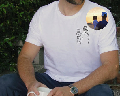 Felpa Con Cappuccio Ricamata Personalizzata Per Papà