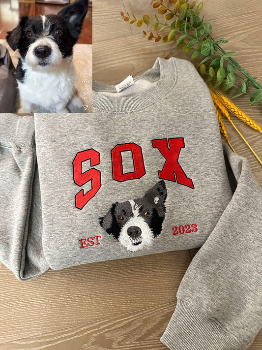 Felpa personalizzata con ricamo dalla tua foto, con cappuccio personalizzato con muso di gatto e nome del gatto
