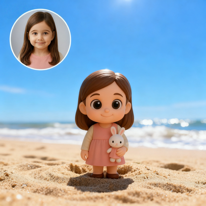 Action figure 3D personalizzata da foto – Figurina personalizzata di una ragazza carina | Mini figura 3D personalizzata come regalo per bambini