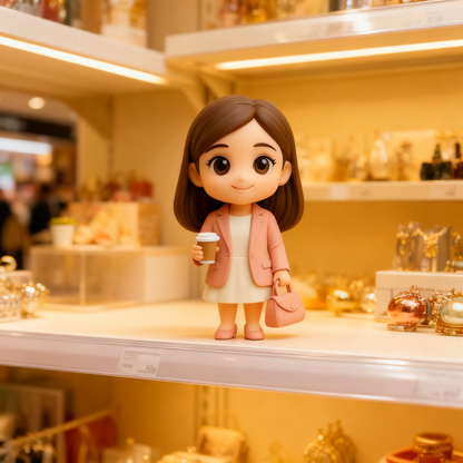 Action figure 3D personalizzata da foto, statuetta personalizzata di donna d'affari, mini figure 3D personalizzata, regalo per donne professioniste