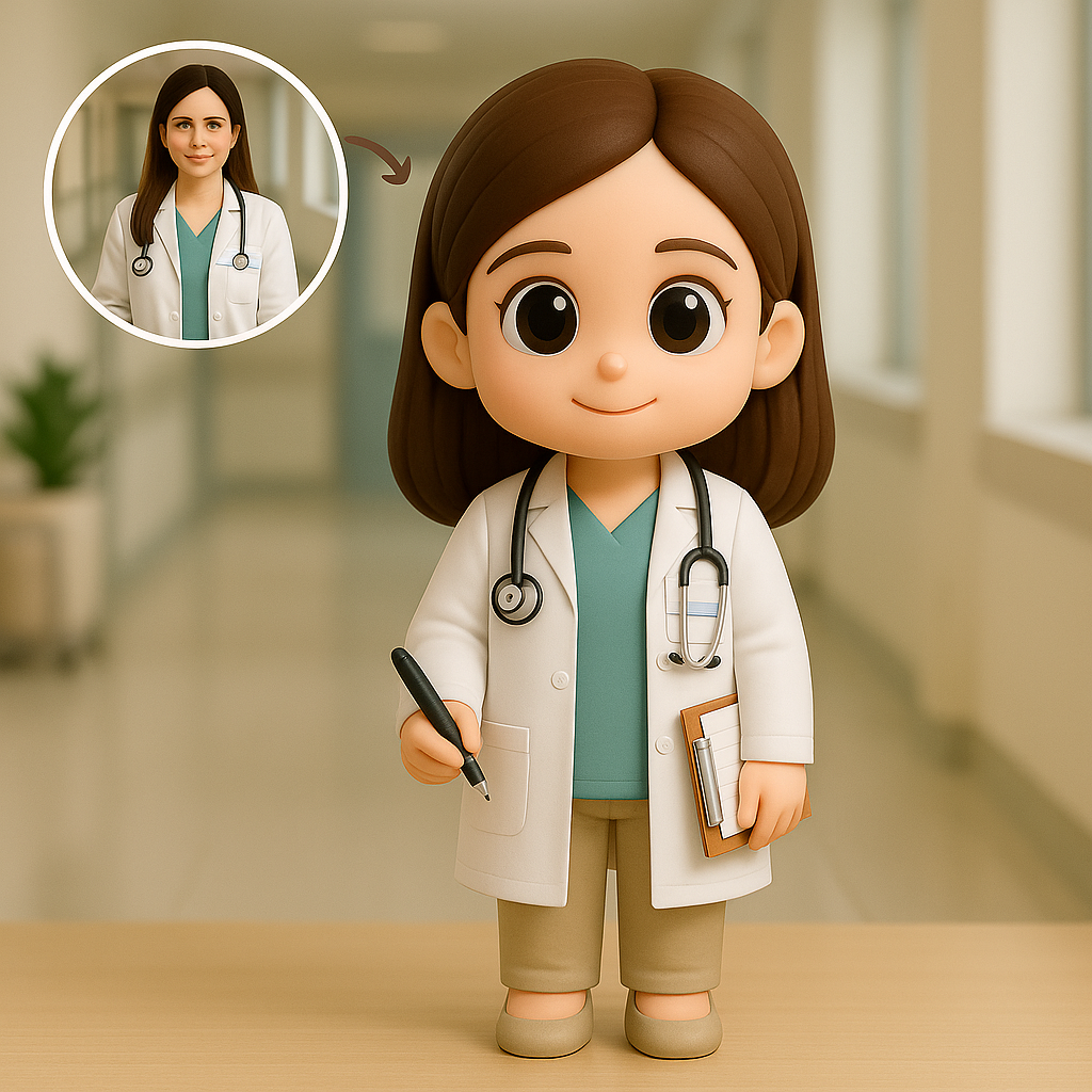 Action figure 3D personalizzata da foto - Regalo giocattolo personalizzato per medico