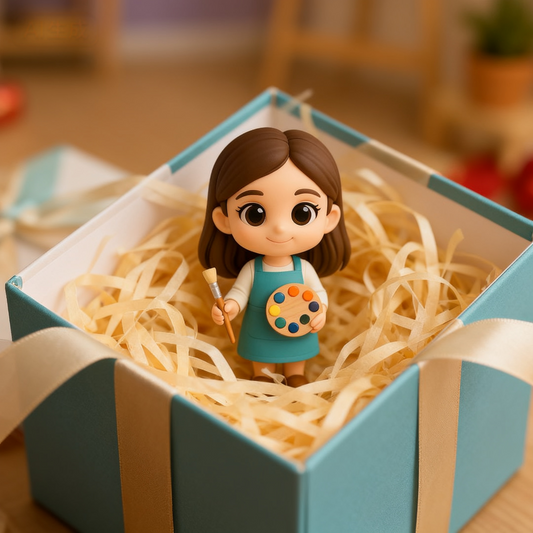 Action figure 3D personalizzata da foto, statuetta artistica personalizzata, mini figure 3D personalizzata da pittore, regalo