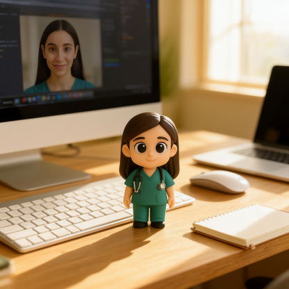 Statuetta 3D personalizzata del medico da foto, regalo unico e personalizzato per professionisti del settore medico