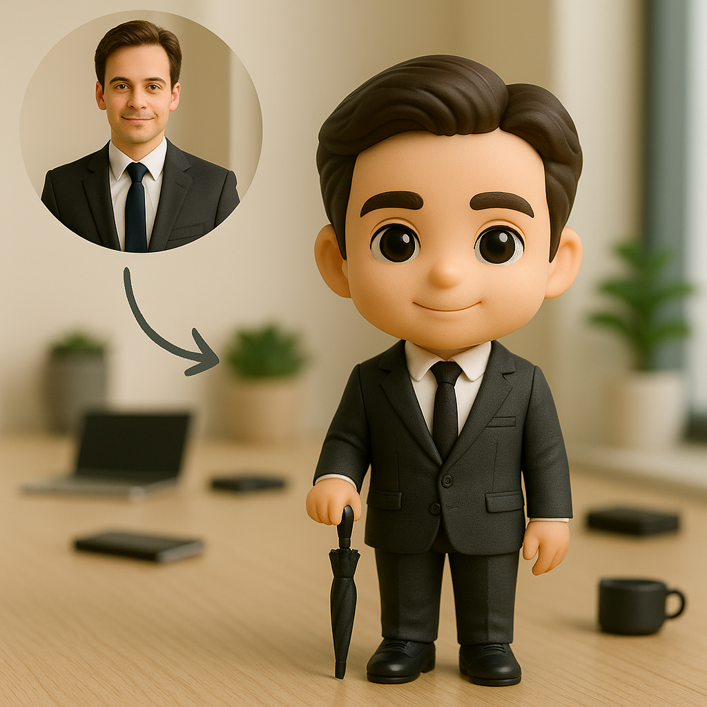 Action figure 3D personalizzata da foto, statuetta personalizzata per impiegato, mini figure aziendale 3D personalizzata, regalo