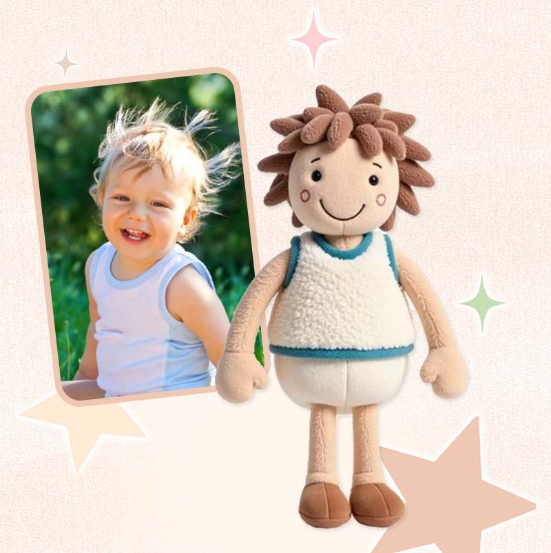 Portachiavi con bambola di peluche con foto personalizzata, regalo per lei, regali di coppia