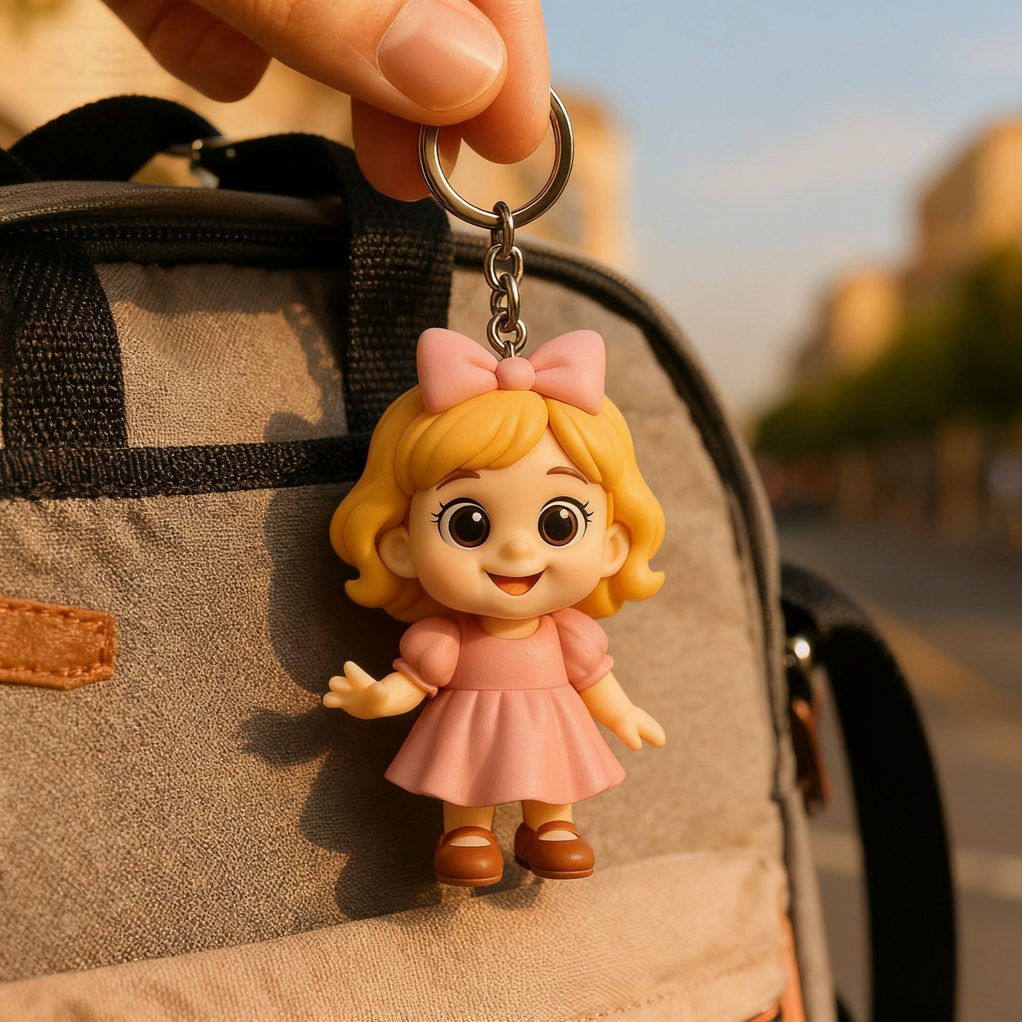 Portachiavi personalizzato con figura 3D da foto Portachiavi personalizzato per ragazza Mini figura 3D personalizzata regalo per bambini