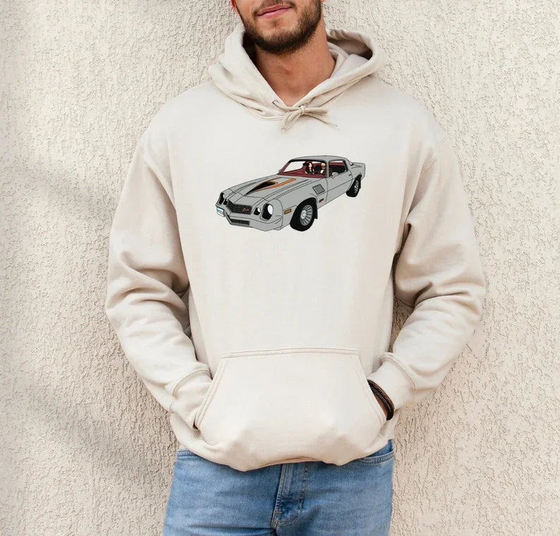 Felpa con cappuccio per auto personalizzata ricamata, foto di auto ricamata, felpa con cappuccio per auto personalizzata