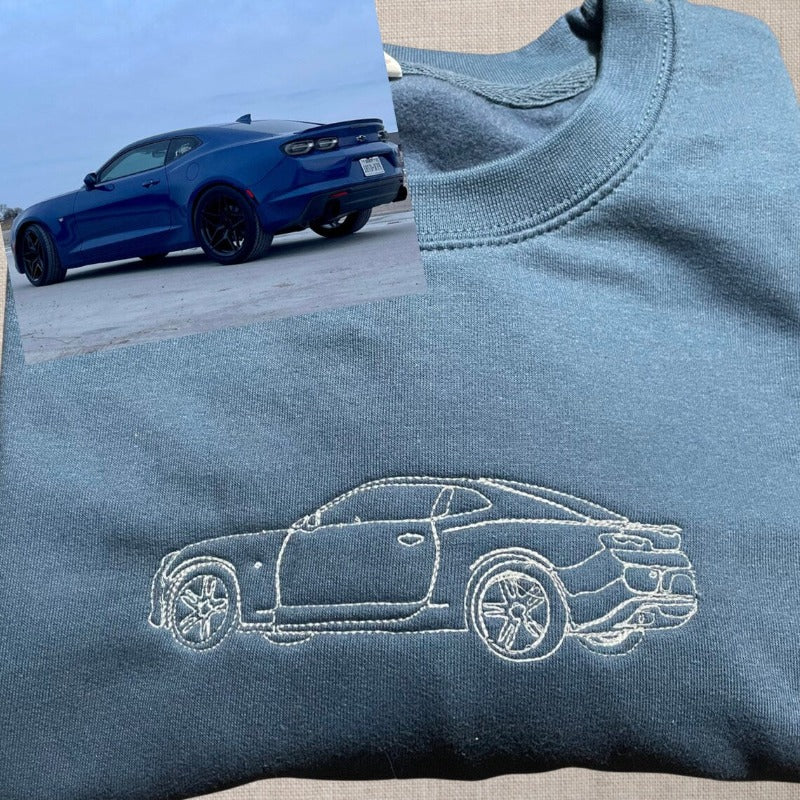 Felpa con cappuccio per auto personalizzata ricamata, felpa per auto personalizzata ricamata, regalo personalizzato per papà, maglietta per auto personalizzata, regalo di felpa personalizzata per lui