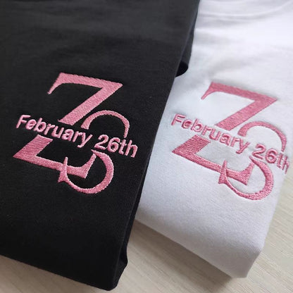 Felpa con cappuccio per coppia ricamata con nome, felpa con cappuccio per anniversario, regalo di San Valentino