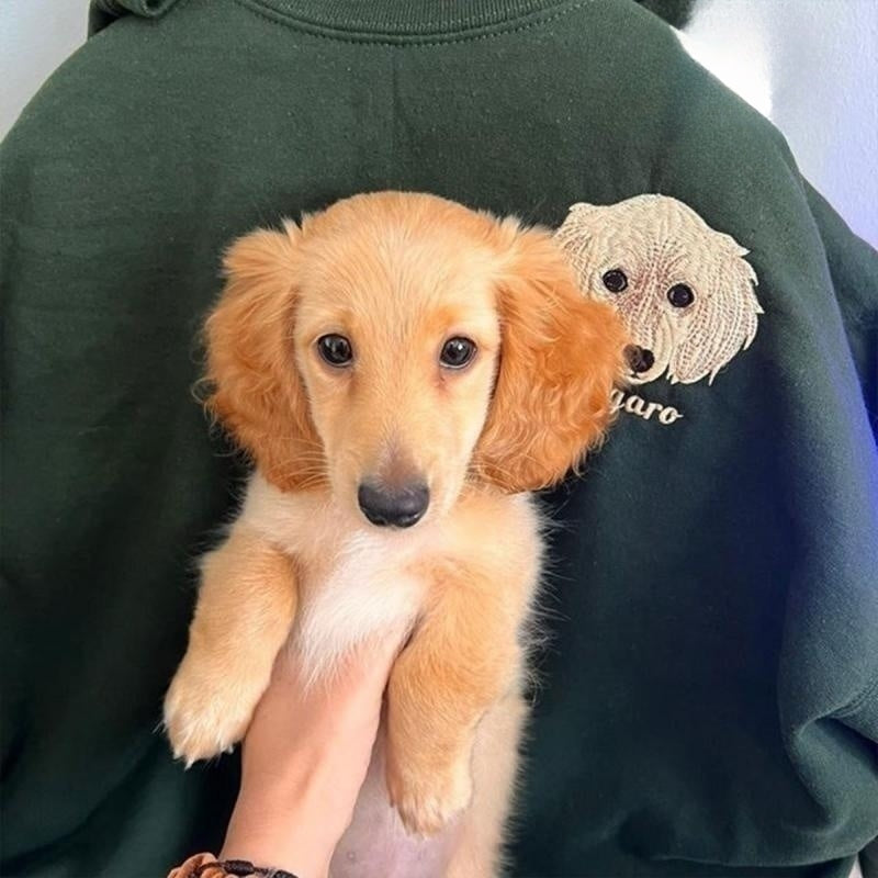 Felpa con nome e faccia di animale domestico personalizzata con regalo personalizzato