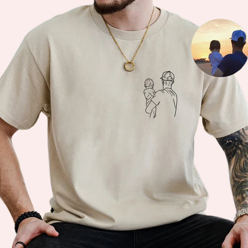Felpa Con Cappuccio Ricamata Personalizzata Per Papà
