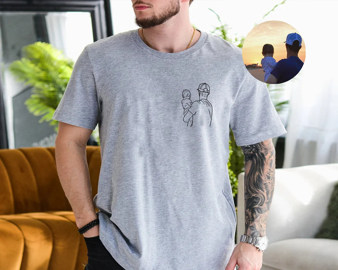 Felpa Con Cappuccio Ricamata Personalizzata Per Papà