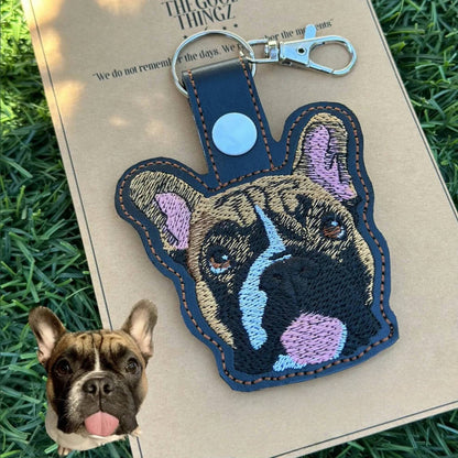 Portachiavi Con Ricamo Personalizzato Per Animali Domestici Portachiavi Con Ricamo Personalizzato Per Animali