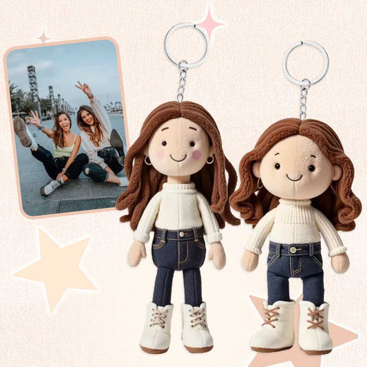 Portachiavi in peluche con foto di famiglia personalizzata: un regalo prezioso per le riunioni di famiglia