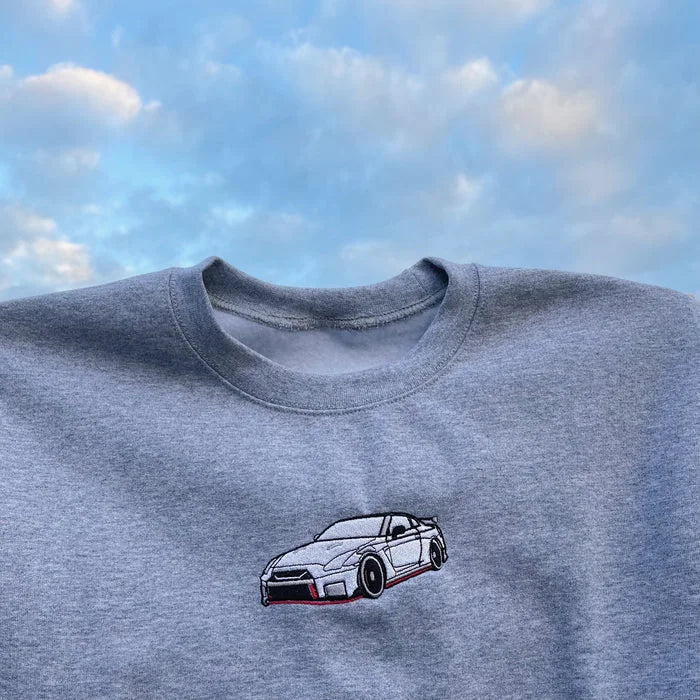 Felpa con cappuccio per auto personalizzata ricamata, foto di auto ricamata, felpa con cappuccio per auto personalizzata