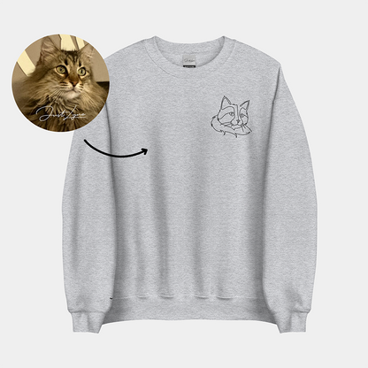 Felpa con cappuccio ricamata personalizzata, regalo per animali domestici