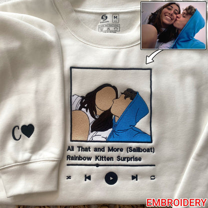 Felpa Con Cappuccio Personalizzata Con Foto Ricamata Da Portrait