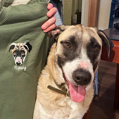 Felpa con nome e faccia di animale domestico personalizzata con regalo personalizzato
