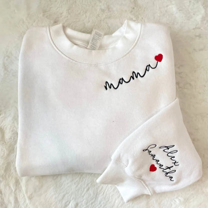 Felpa personalizzata per mamma con nome del bambino ONSeve, felpa personalizzata per mamma, felpa regalo per mamma