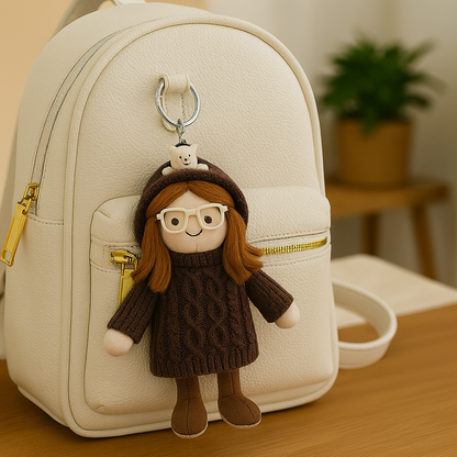 Bambole personalizzate, regali di Natale, portachiavi con bambola di peluche con foto personalizzata, regalo per lei